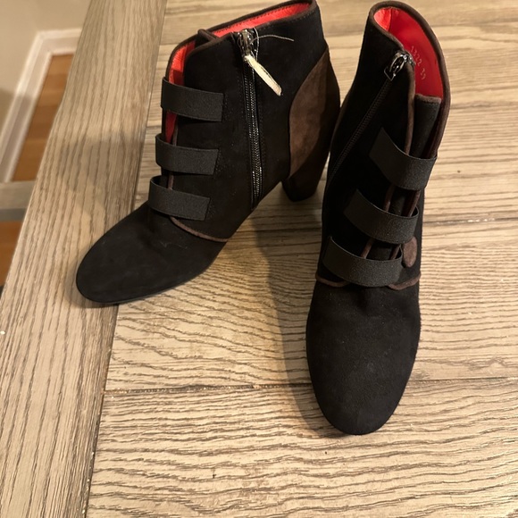 Pas De Rouge Black Suede Comfort Boots Size 39 - Picture 10 of 13